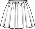 Sukně krátká kolová