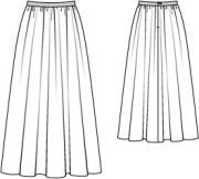 Sukně kolová dlouhá