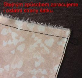 Stejným způsobem zpracujeme i ostatní strany šátku