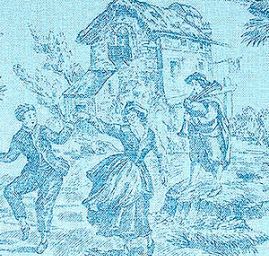 Látky se vzorem Toile de Jouy