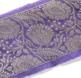 Orientální žakárová porta švestkově modrá