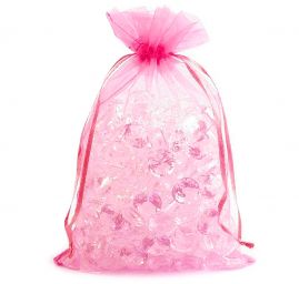 Dárkový pytlík organzový růžový, 20×31 cm