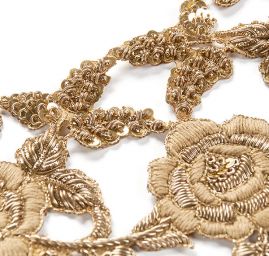 Květinová aplikace velká zlatá