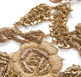 Květinová aplikace velká zlatá