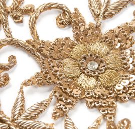 Květinová aplikace s krystaly velká