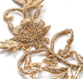 Květinová aplikace s krystaly velká