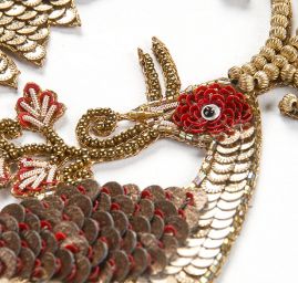 Aplikace páv/velký květ červený