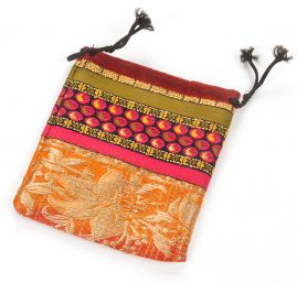 Dárkový pytlík žakárový mix barev 12x11 cm