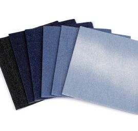 Záplata zažehlovací riflová 43×17 cm modrá tmavá