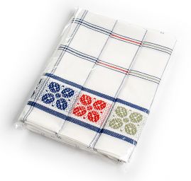 Kuchyňské utěrky, 3 ks, 45×65cm, 100% bavlna, mix barev