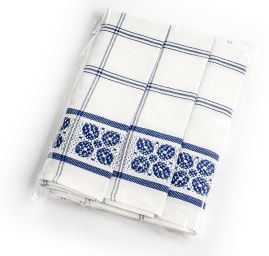 Kuchyňské utěrky, 3 ks, 45×65cm, 100% bavlna, modrá