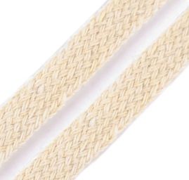 Oděvní bavlněná šňůra plochá 10mm režná
