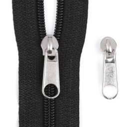 Jezdec ke spirálovým zipům 5mm BX nikl bílý