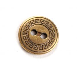 Knoflík kov staromosaz ozdobný lem malý 24"