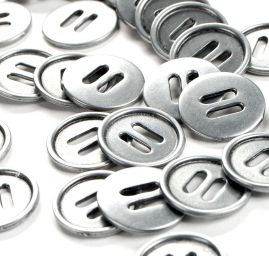 Knoflík kov nikl antik zin 38"