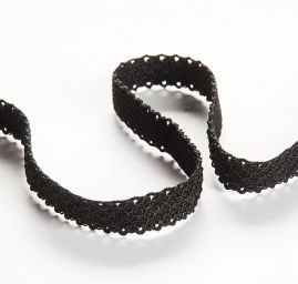 Krajková guma pruženka oboustranná černá
