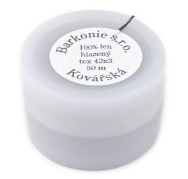 Niť lněná kovářská v plastovém pouzdře hnědá přírodní