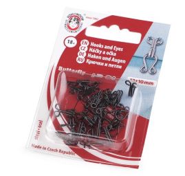 Háček+očko č.4 (12+10mm) lak černé barvy