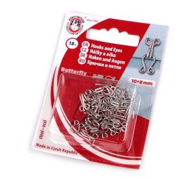 Háček+očko č.6 (10+8mm) nikl stříbrný