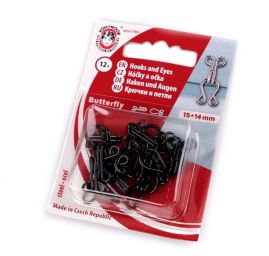 Háček+očko č.1 (15+13mm) lak černý