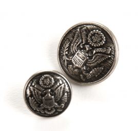 Knoflík kovový půlkulatý 24" nikl antik vzor
