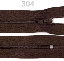 Zip 20 cm spirálový 3mm autlock nekrytý tm.hnědý