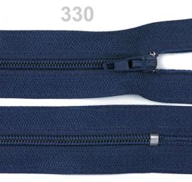 Zip 25 cm spirálový 3mm nekrytý tm.modrý
