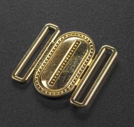 Spona opasková kov ovál průvlak 40 mm zlatá