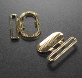 Spona opasková kov ovál průvlak 40 mm zlatá