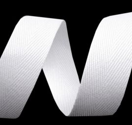 Keprovka bavlna polyester jemná šíře 20mm bílá