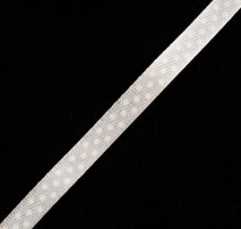 Atlasová stuha krémová bílé puntíky 6mm