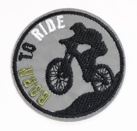 Nažehlovačka reflexní Born to ride zelená