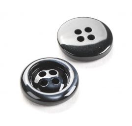 Knoflík oblekový 24" lem černošedý