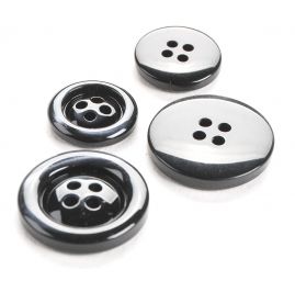 Knoflík oblekový 36" lem černošedý