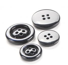 Knoflík oblekový 36" lem modrý