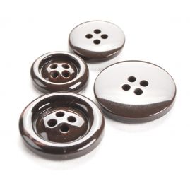 Knoflík oblekový 36" lem hnědý