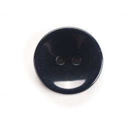 Knoflík plastový kulatý dvojdírkový 26" tm.modrý