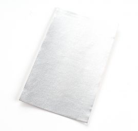 Záplata samolepící imitace kůže 10x16cm stříbrná