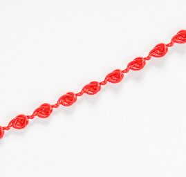 Oděvní prýmek kapka červená