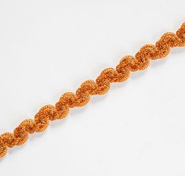 Prýmek leonský plná vlnka větší, zlaté barvy