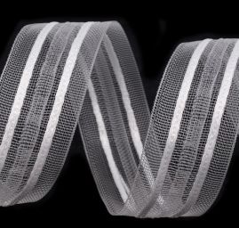 Záclonovka 2 skladová šíře 25 mm transparentní