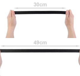 Ramínková saténová pruženka 20mm černá