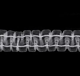 Záclonovka žabkové řasení šíře 25 mm transparentní