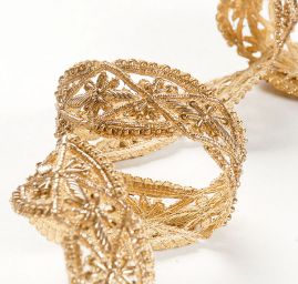 Krajková kovová stuha hvězdičky