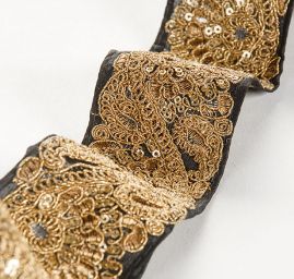 Šantungová stuha romantický vzor