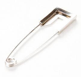 Spínací špendlík ozdobný kov stříbrný