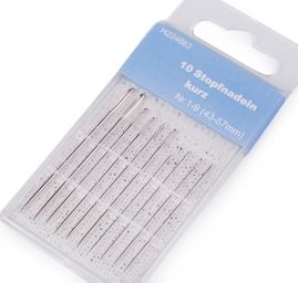 Jehly na ruční šití krátké látací