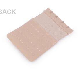 Prodloužení k podprsence šíře 70mm 4 řady/4 očka na gumě bílá