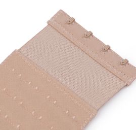 Prodloužení k podprsence šíře 70mm 4 řady/4 očka na gumě bílá