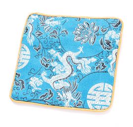 Elegantní brokátová taštička tyrkysová draci 